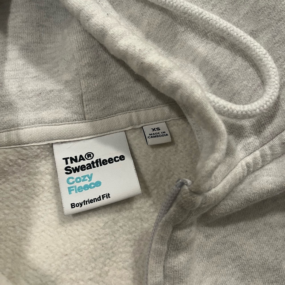 Cropped aritzia heather grey zip up - Picture 2 of 2